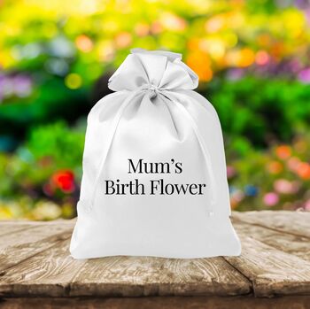 Grow Your Own Birth Flower Personalised Name Gift + Bag, 4 of 8