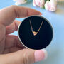 Valentine's Rose Gold Plated Heart Necklace In Gift Tin, thumbnail 4 of 10