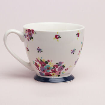 G Decor Gloria Floral Pastel Ceramic Tea Coffee Xl Cup, 5 of 6