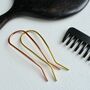 Brass Or Copper Minimal Hair Pin, thumbnail 1 of 3