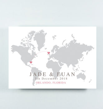 Map Wedding Invitation 'Jade', 4 of 12