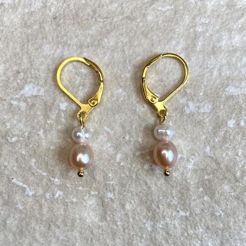 Dainty Classic Pearl Drop Earrings, 5 of 5