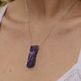 925 Sterling Silver And Amethyst Pendant Necklace, thumbnail 3 of 5