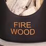 Traditional Fire Wood Bucket With Tools, thumbnail 4 of 7
