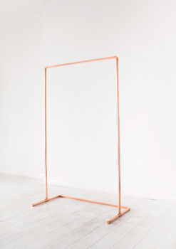 Minimal Copper Pipe Clothing Rail, 2 of 5