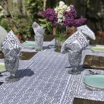 Block Printed Cotton Table Runner, 2 of 9