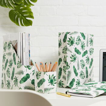 Tropical Leaf Design Desk Set, 4 of 4