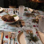 Luxury Designer Christmas Tablecloth Snowy Day, thumbnail 3 of 4