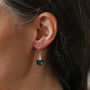 Jewelled Green Drop Earrings, thumbnail 2 of 4