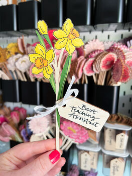 Personalised Wooden Flower Keepsake – Teacher Thank You Gift, 5 of 10