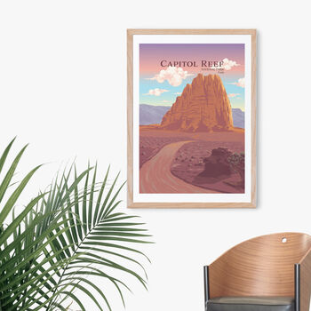 Capitol Reef National Park USA Travel Poster Art Print, 4 of 8