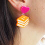 Book Stack Acrylic Dangle Earring, thumbnail 1 of 6