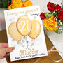 Personalised Gold Balloons Age Birthday Card, thumbnail 2 of 8