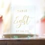 Personalised Acrylic Wedding Table Number, thumbnail 1 of 4