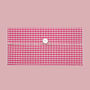 Reusable Organic Gingham Eco Envelope Tall | Candy Pink, thumbnail 1 of 4