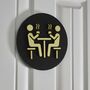 Dining Room/ Kitchen Door Sign In Matte Black Acrylic With Raised Design, thumbnail 3 of 4