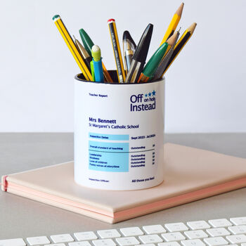 Personalised Teacher Report Pen Pot, 3 of 4