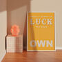 When It Comes To Luck Inspirational Print, thumbnail 5 of 6