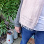 Personalised Message Of Strength Linen Scarf, thumbnail 1 of 3