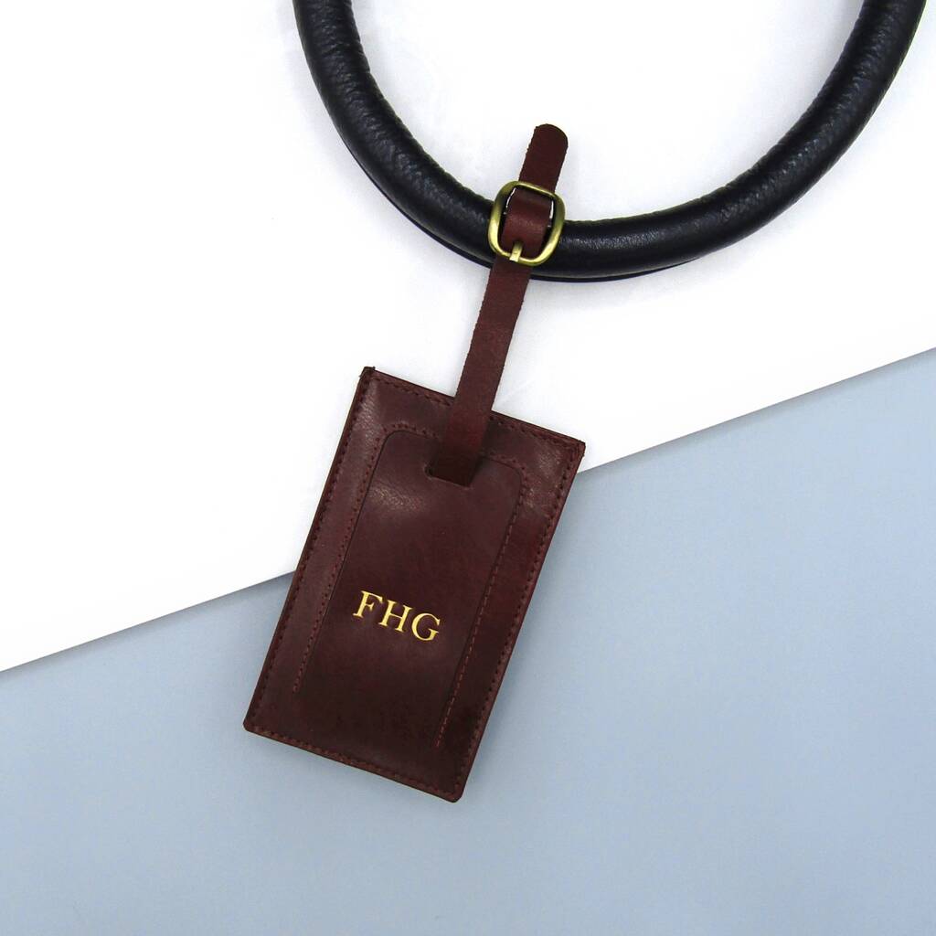 Personalised Leather Luggage Tag By PARKER&CO