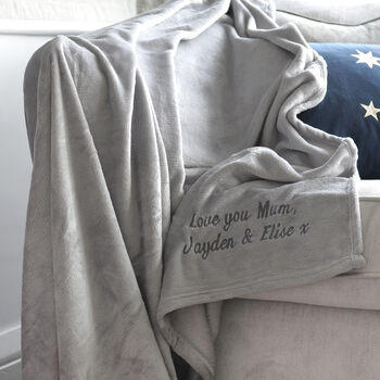 Personalised Soft Grey Blanket Throw, 2 of 4