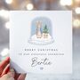 Peter Rabbit Snowglobe Grandson Christmas Card *Fully Personalised, thumbnail 1 of 3