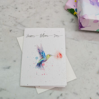 Mothers Day Plantable Seed Paper Hummingbird Card, 4 of 6