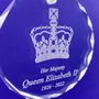 Queen Elizabeth Ii Memorial Hanging Glass Decoration, thumbnail 2 of 3