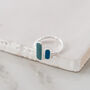 Silver Plated And Blue Statement Ring, thumbnail 6 of 9