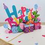 Pop Up 3D Birthday Card With Personalised Age, thumbnail 4 of 5