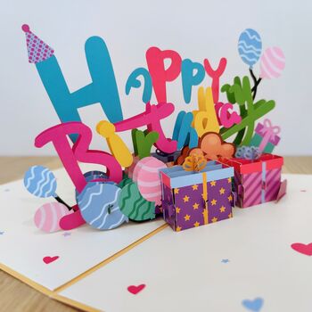 Pop Up 3D Birthday Card With Personalised Age, 4 of 5