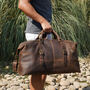 Zip Detail Genuine Leather Holdall, thumbnail 5 of 12