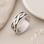 Personalised Men’s Sterling Silver Twisted Braid Spinner Ring – 8mm, thumbnail 2 of 10