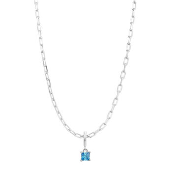 March Birthstone Necklace, 3 of 9