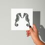 Two Seahorses Marine Greeting Card, thumbnail 6 of 7