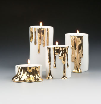 Candle Holder With Dripping Gold, 9 of 12