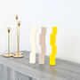 Colourful Block Pillar Candle Geometric Dinner Candles, thumbnail 4 of 6