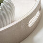 Faux Shagreen Ivory Round Decorative Tray, thumbnail 3 of 3