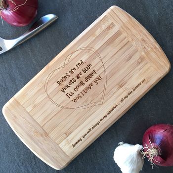 Personalised Valentine Gift Chopping Board, 6 of 6