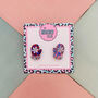 Red And Blue Glitter Christmas Mitten Glitter Studs, thumbnail 1 of 4