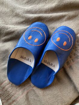 Slippers With Embroidered Smiley, 4 of 6