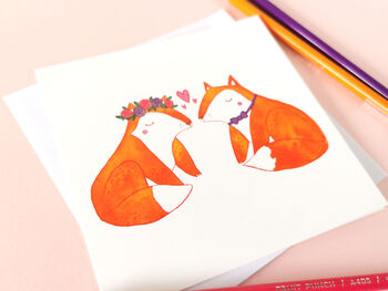 Foxy Love Blank Greeting Card, 5 of 6