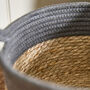 Emery Seagrass Grey Stripe Basket, thumbnail 6 of 6