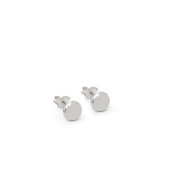 Tiny Blob Stud Earrings Sterling Silver, 3 of 5