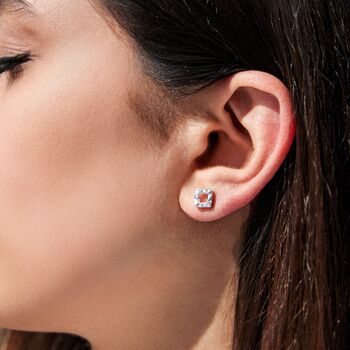 Battered Square Sterling Silver Stud Earrings, 2 of 5