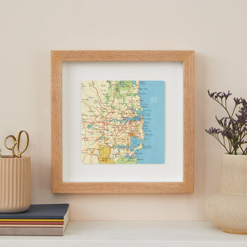 Personalised Sydney Map Print Wall Art, 3 of 5