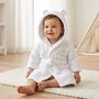 Personalised White Fleece Hooded Dressing Gown, thumbnail 1 of 8