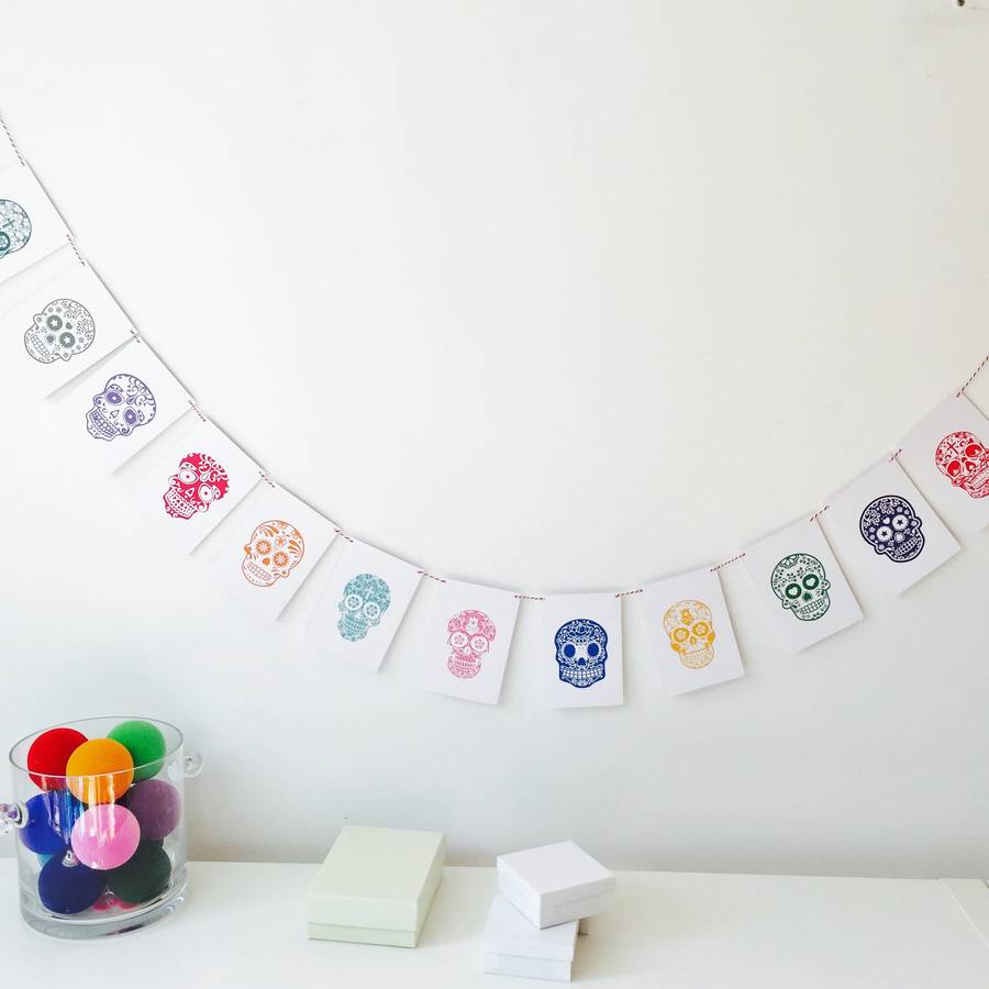 Day Of The Dead Bunting By Daisyley Designs