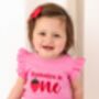 Personalised Embroidered Strawberry First Birthday Lace Trim T Shirt And Short Set, thumbnail 3 of 5