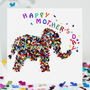 Mother's Day Butterfly And Elephant Butterflies Card, thumbnail 1 of 12